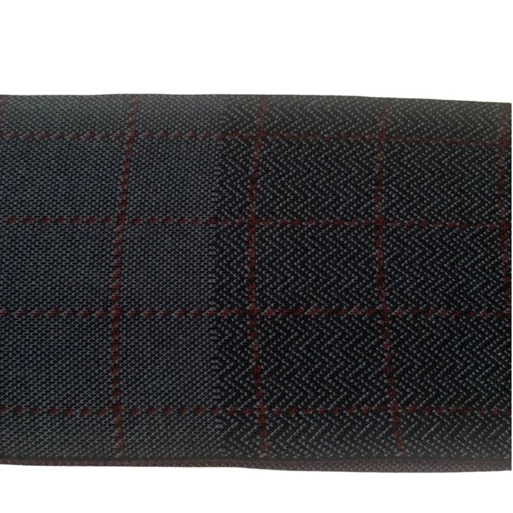 2/$30 Pierre Cardin Chevron Houndstooth Plaid Scarf Black Gray Burgundy Checks - Picture 4 of 8